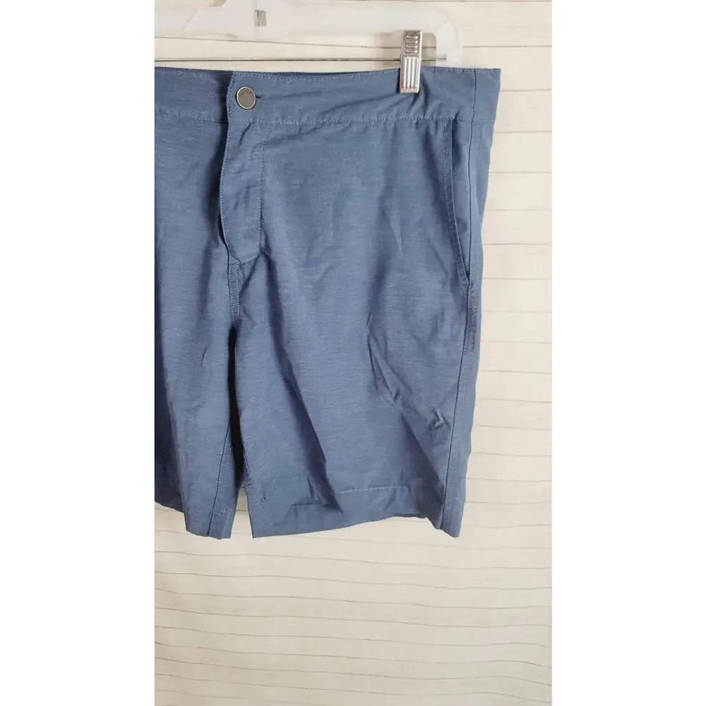 Faherty All Day Shorts Hybrid Performance Shorts in Blue, sz 34